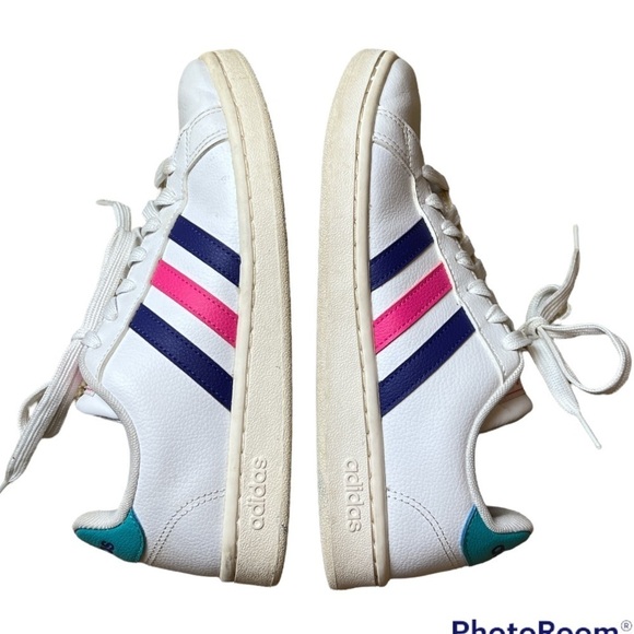 Adidas Grand Court Leather Sneakers Size 7 - Picture 4 of 9